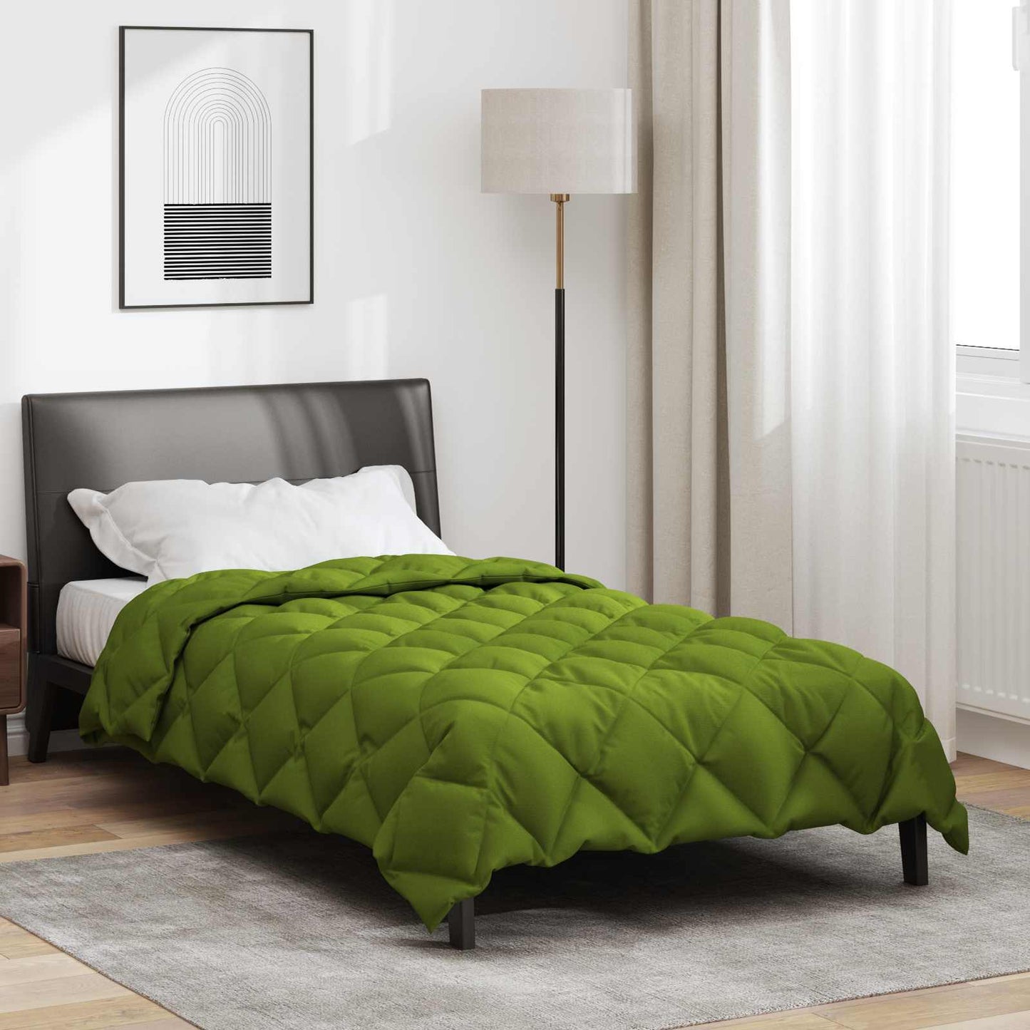 vidaXL Χειμερινό Παπλωματοθήκη Πράσινο 155 x 220 cm Μικροΐνες