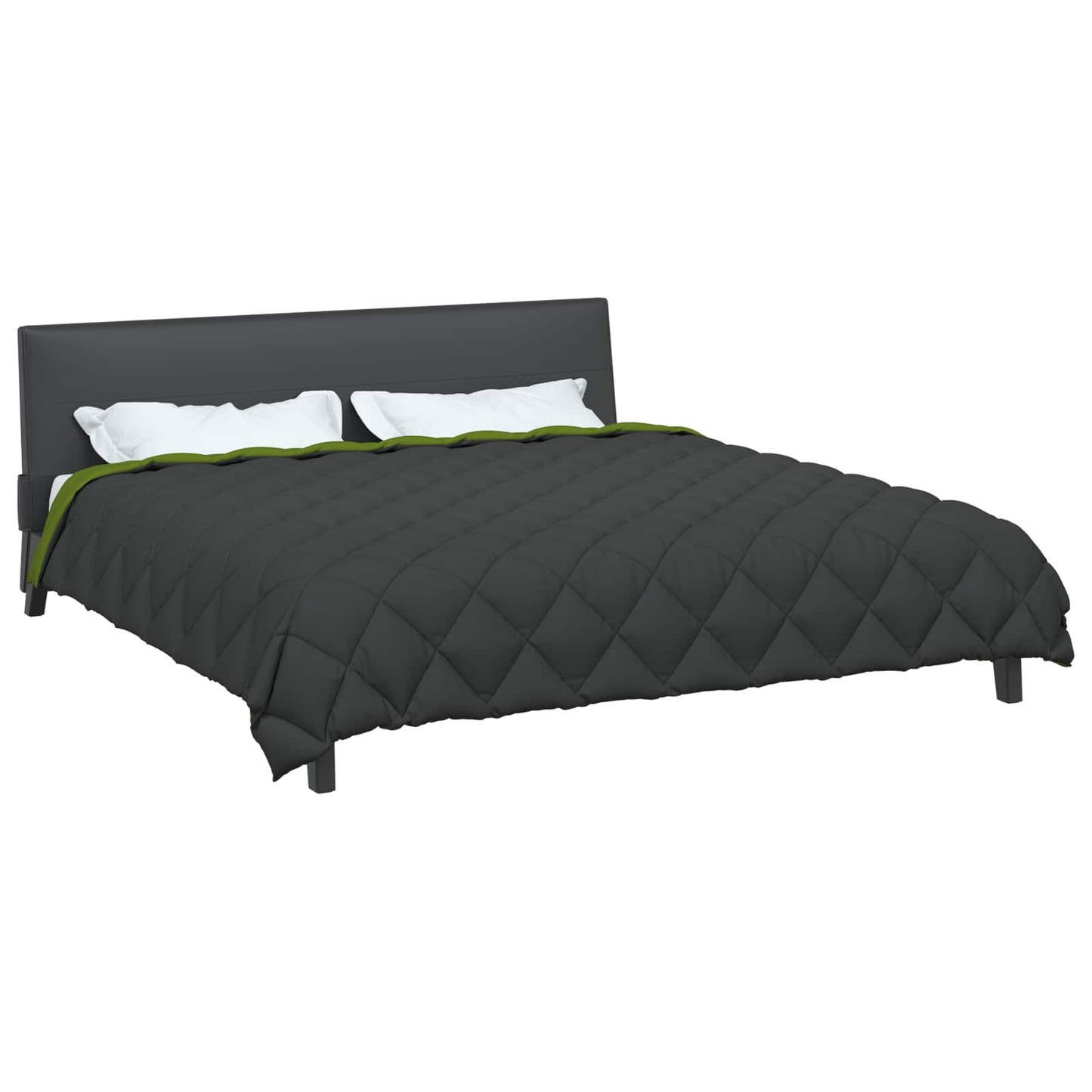 vidaXL Χειμερινό Παπλωματοθήκη Πράσινο και Ανθρακί 220 x 200 εκ