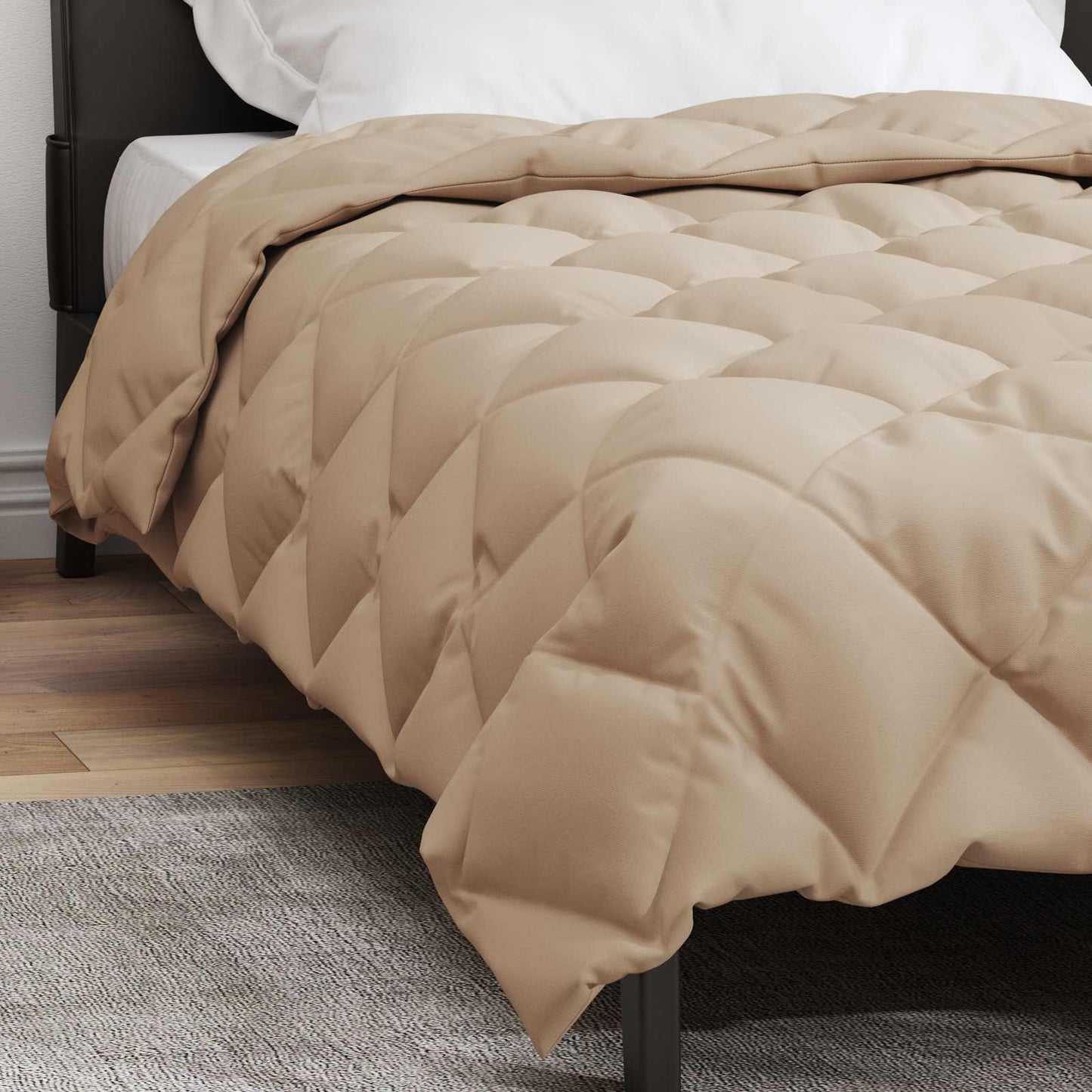 vidaXL Χειμερινό Παπλωματοθήκη Taupe 200 x 135 εκ. Μικροΐνες