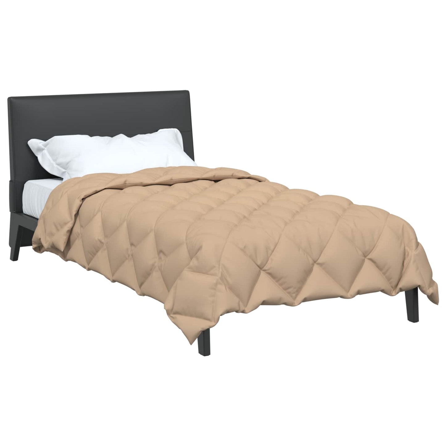 vidaXL Χειμερινό Παπλωματοθήκη Taupe 200 x 135 εκ. Μικροΐνες