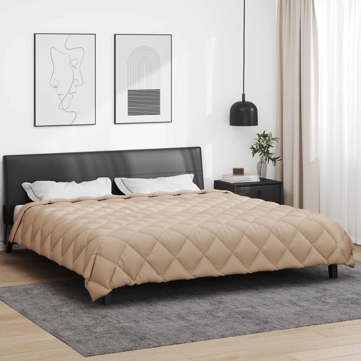 vidaXL Χειμερινό Παπλωματοθήκη Taupe 220 x 260 cm Μικροΐνες