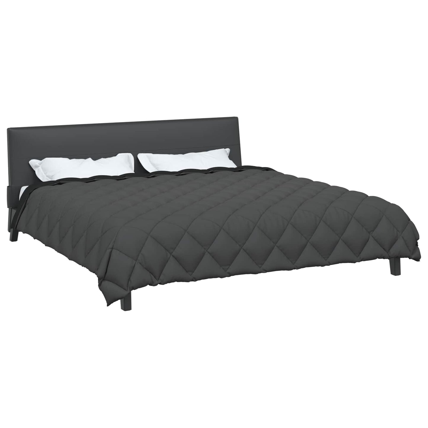 vidaXL Χειμερινό Παπλωματοθήκη Μαύρο και Ανθρακί 200 x 200 cm