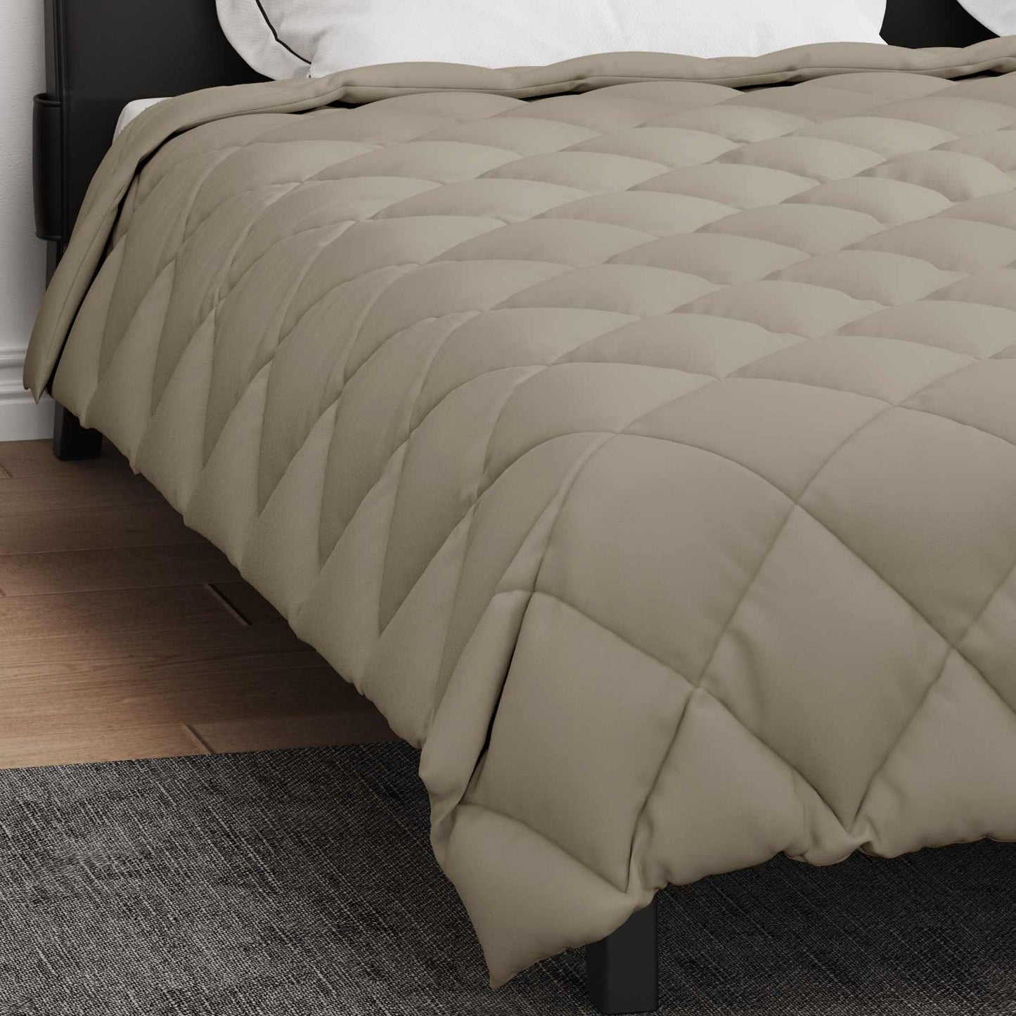 vidaXL Χειμερινό Παπλωματοθήκη Ανοιχτό γκρι 220 x 260 cm Μικροΐνες