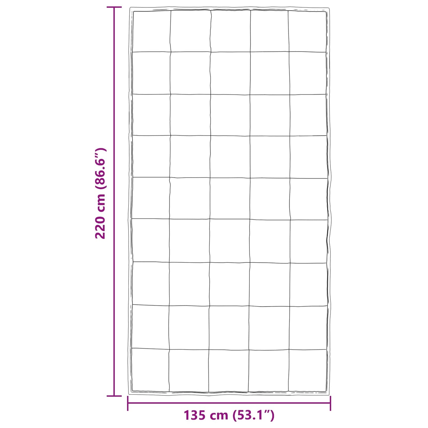 vidaXL Καλοκαιρινό Παπλωματοθήκη Ασημί 220 x 135 εκ