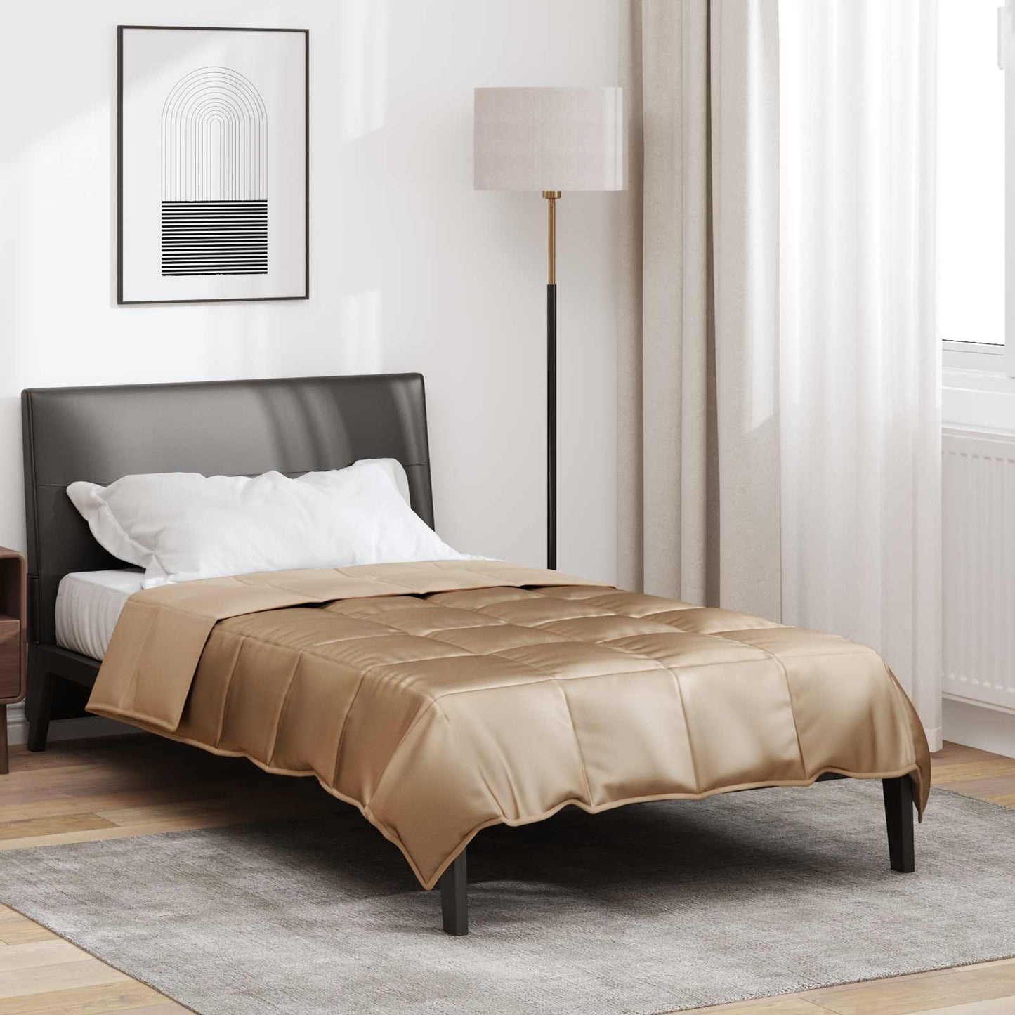 vidaXL Κουβέρτα ολόκληρου του χρόνου Χρυσό 135 x 200 cm