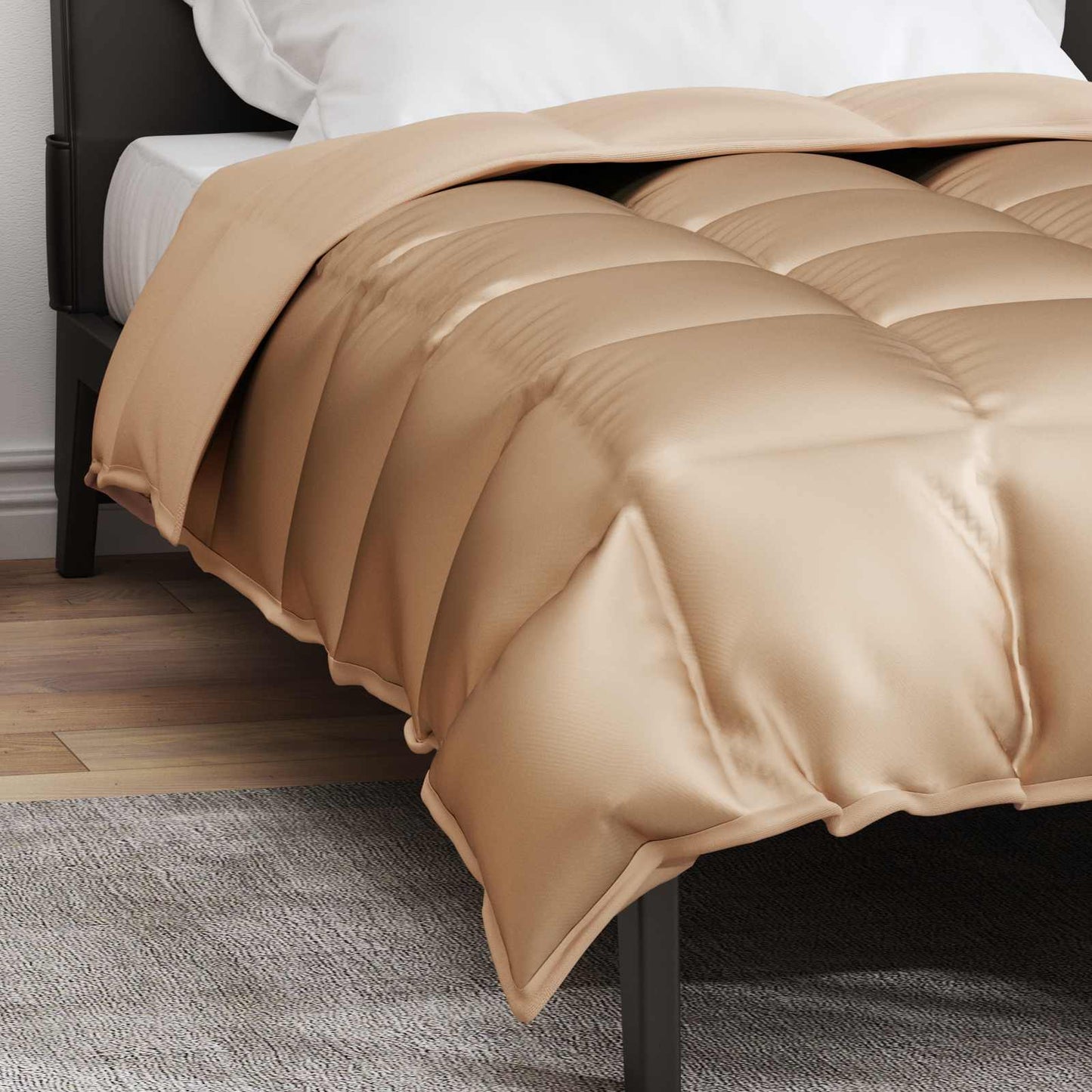 vidaXL Χειμερινό Παπλωματοθήκη 135 x 220 εκ. 450 gsm Χρυσό