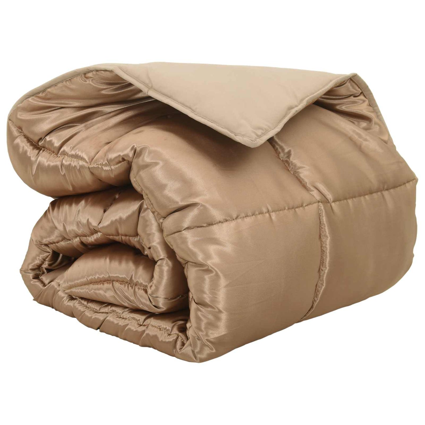 vidaXL Χειμερινό Παπλωματοθήκη Χρυσό 220 x 260 cm Σατέν και Μικροΐνες