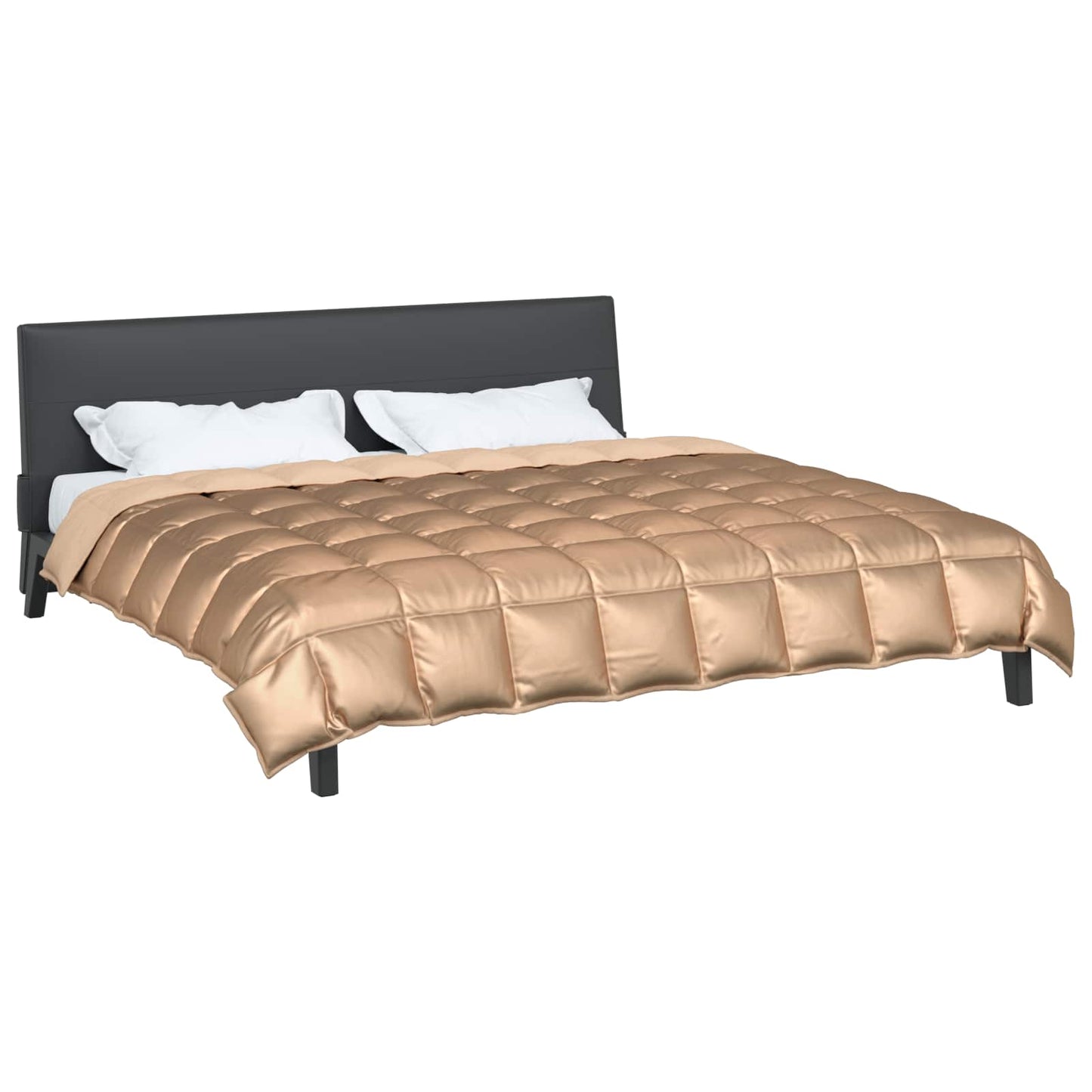 vidaXL Χειμερινό Παπλωματοθήκη Χρυσό 220 x 260 cm Σατέν και Μικροΐνες