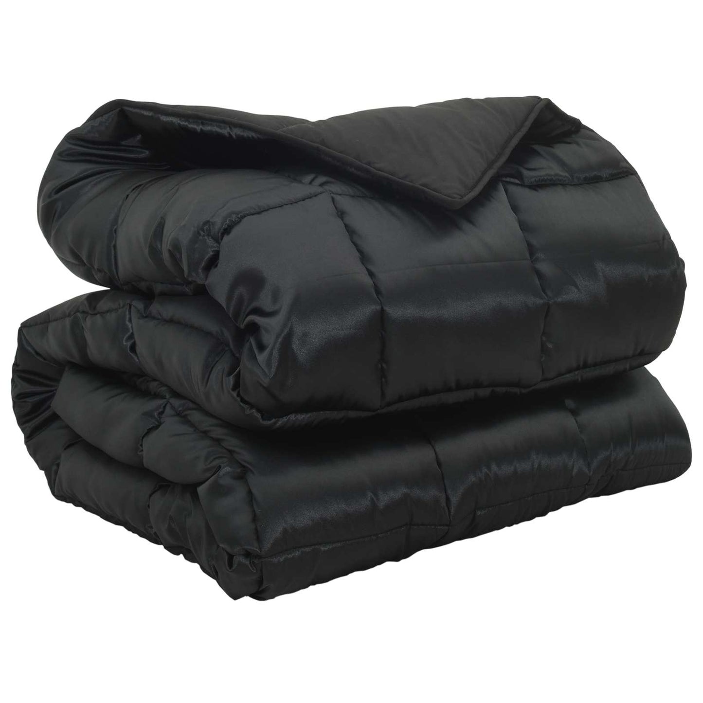 vidaXL Χειμερινό Παπλωματοθήκη Μαύρο 200 x 240 cm Σατέν και Μικροΐνες