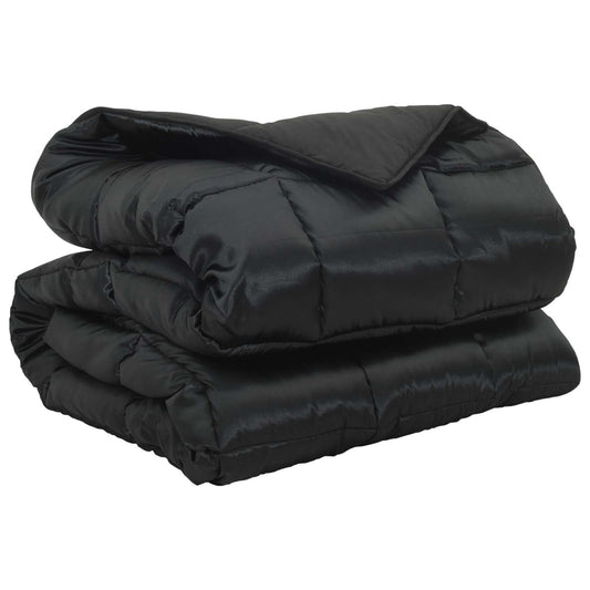 vidaXL Χειμερινό Παπλωματοθήκη Μαύρο 220 x 240 cm Σατέν και Μικροΐνες