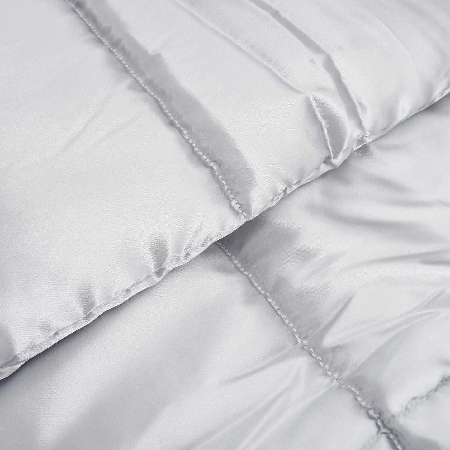 vidaXL Χειμερινό Παπλωματοθήκη Ασημί 200 x 240 cm Σατέν και Μικροΐνες