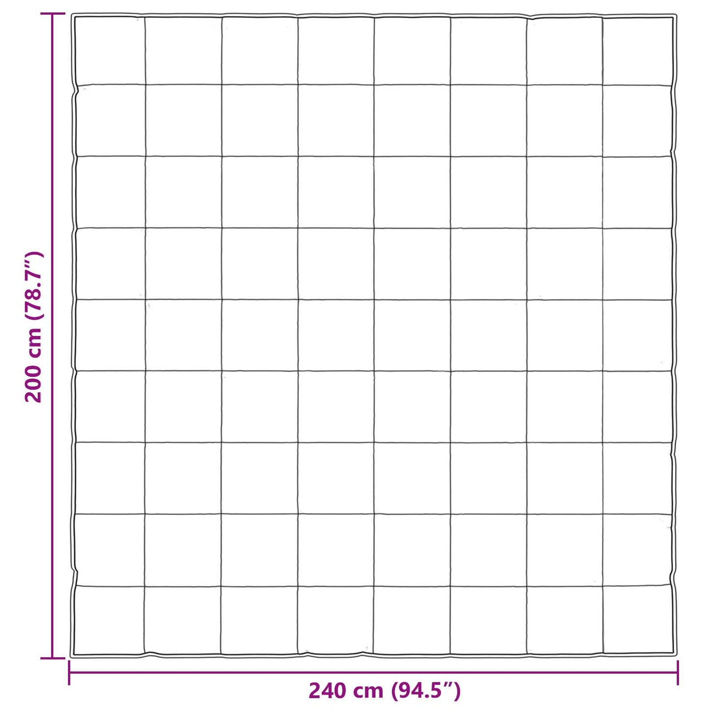 vidaXL Χειμερινό Παπλωματοθήκη Ασημί 200 x 240 cm Σατέν και Μικροΐνες