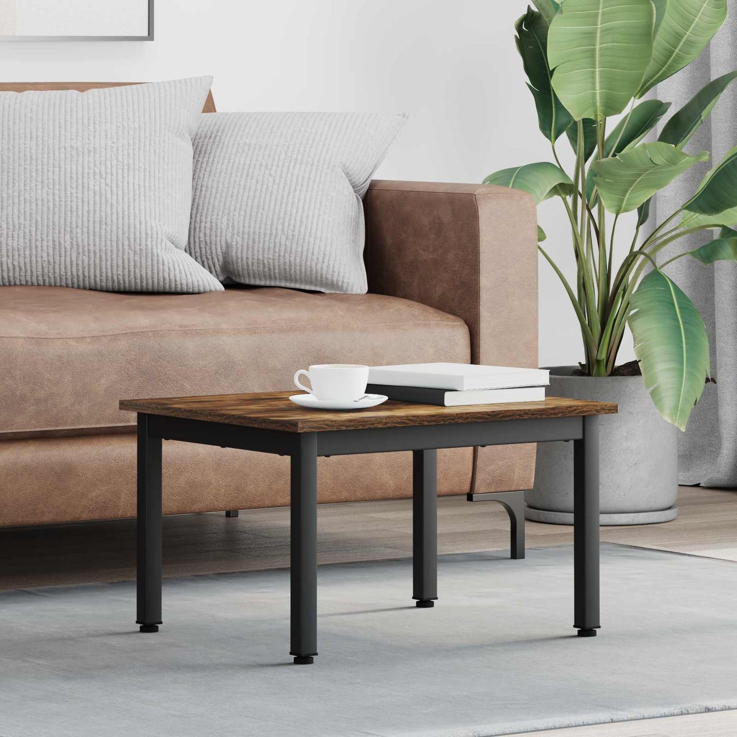 vidaXL Τραπεζάκι σαλονιού Καπνιστό Δρύς 60 x 50 x 36 εκ