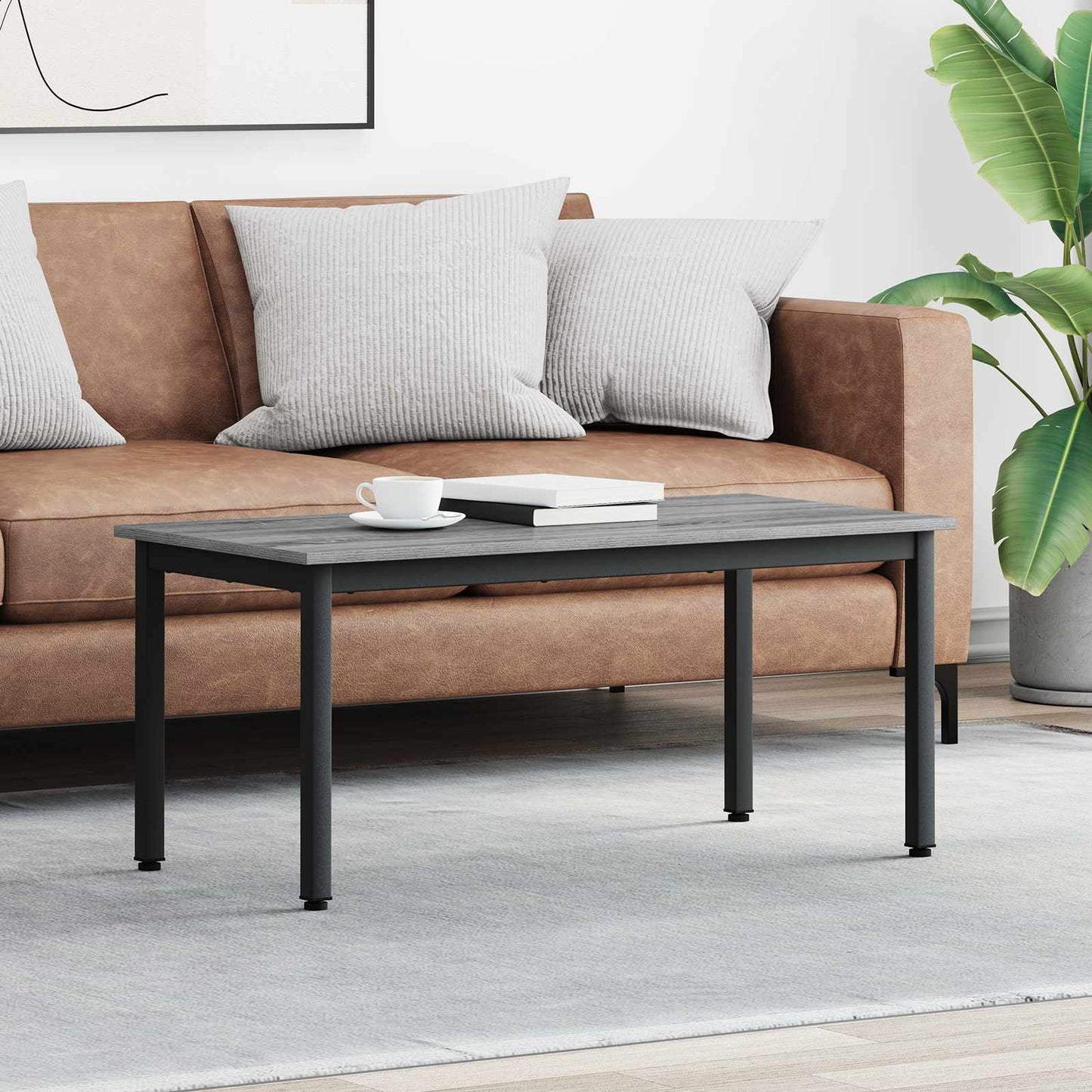 vidaXL Τραπεζάκι σαλονιού Γκρίζο Σονομα 100 x 50 x 45 cm