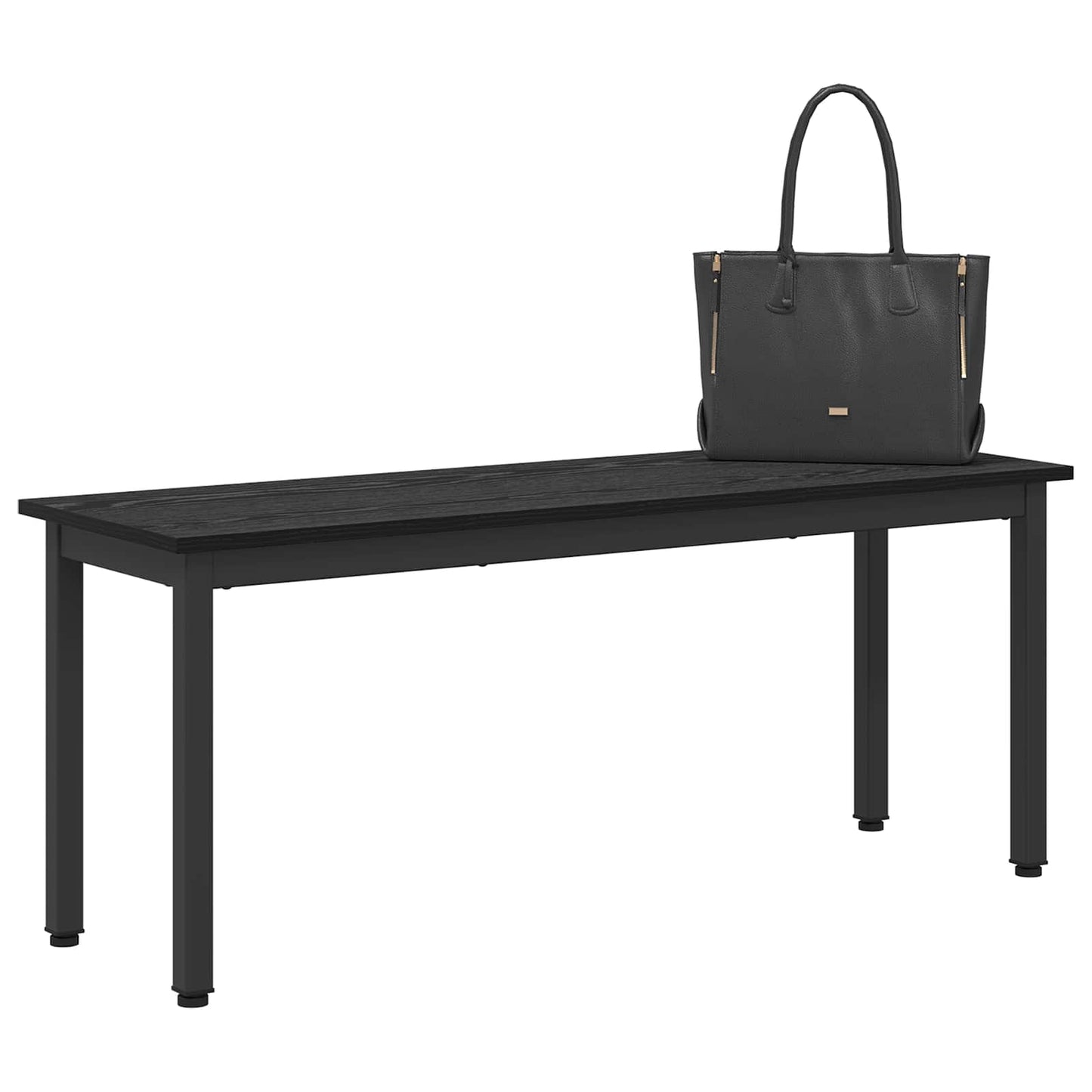 vidaXL παγκάκι Μαύρη Οξυά 110 x 35 x 45 cm Επεξεργασμένο Ξύλο