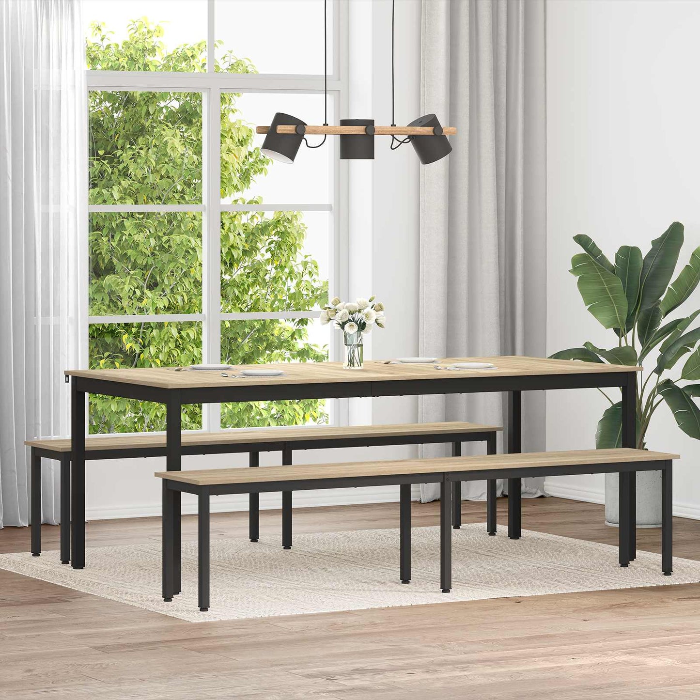 vidaXL παγκάκι Sonoma Δρυς 200 x 35 x 45 εκ Επεξεργασμένο Ξύλο