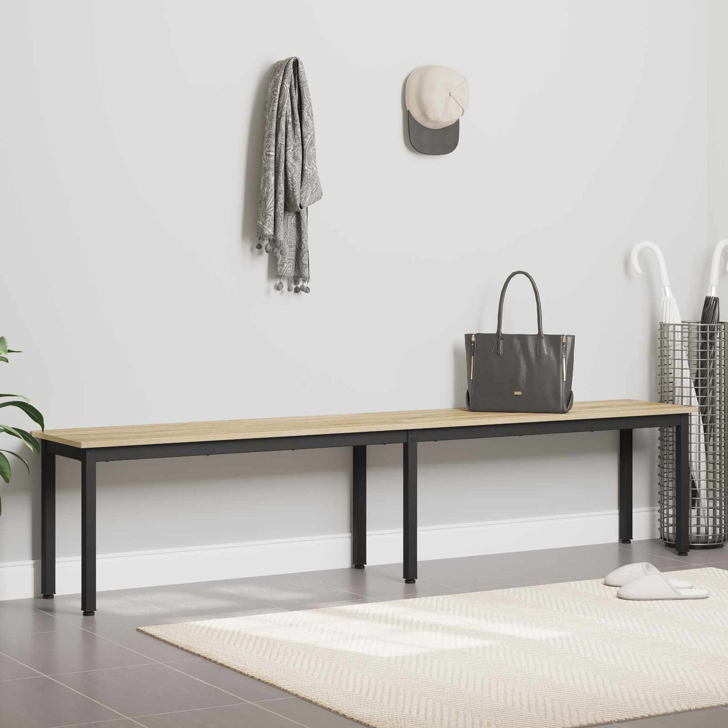 vidaXL παγκάκι Sonoma Δρυς 200 x 35 x 45 εκ Επεξεργασμένο Ξύλο