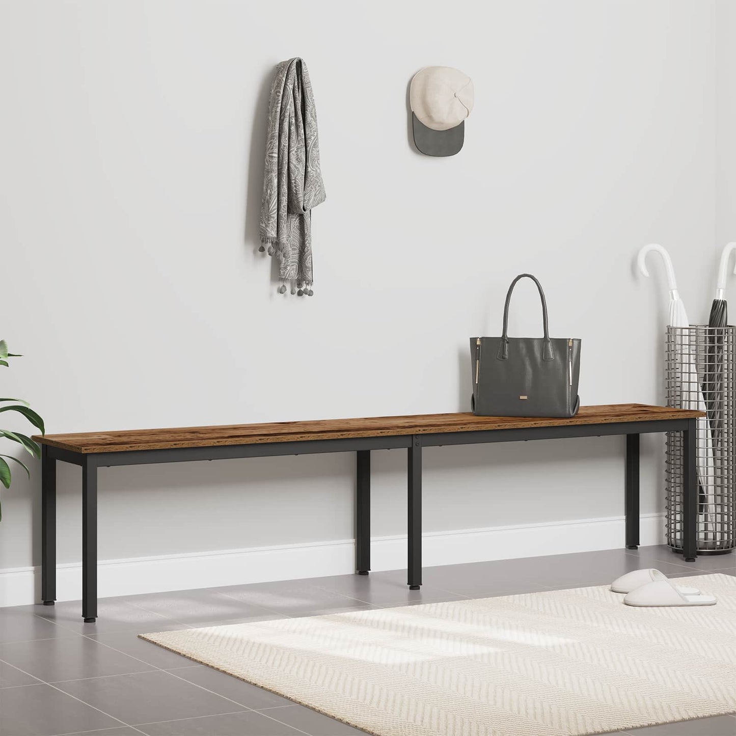 vidaXL παγκάκι Παλιό ξύλο 200 x 35 x 45 εκ Επεξεργασμένο Ξύλο