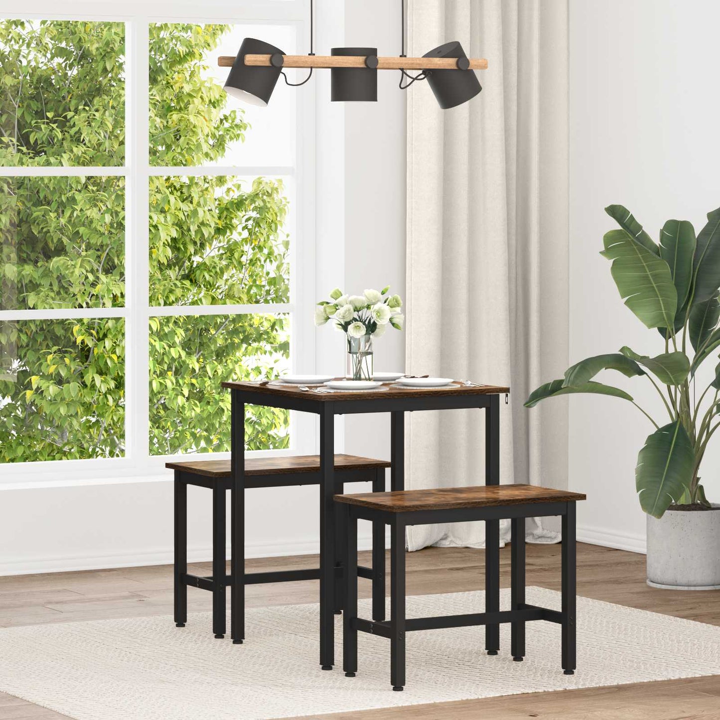 vidaXL Τραπεζαρίες 60 x 60 x 75 cm Επεξεργασμένο Ξύλο τετράγωνο