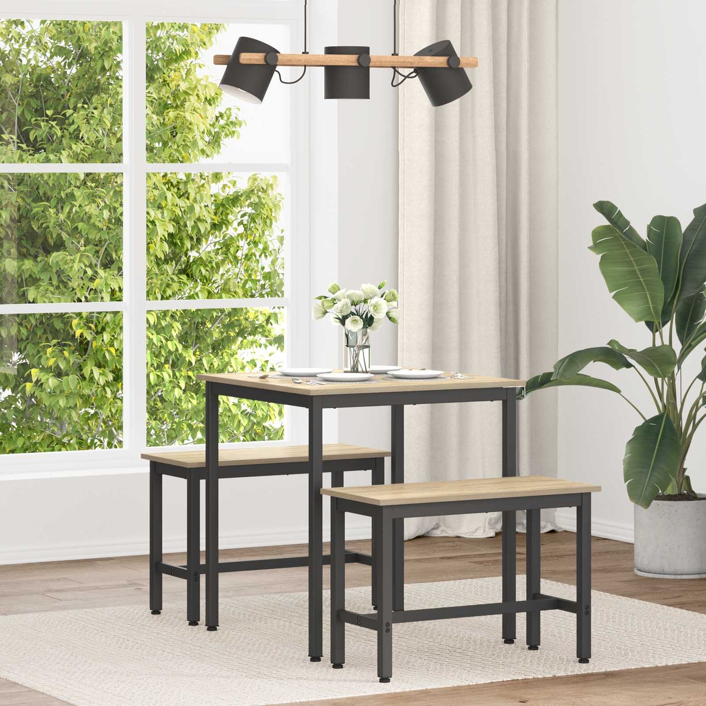 vidaXL Τραπεζαρίες 70 x 70 x 75 cm Επεξεργασμένο Ξύλο Sonoma Δρυς