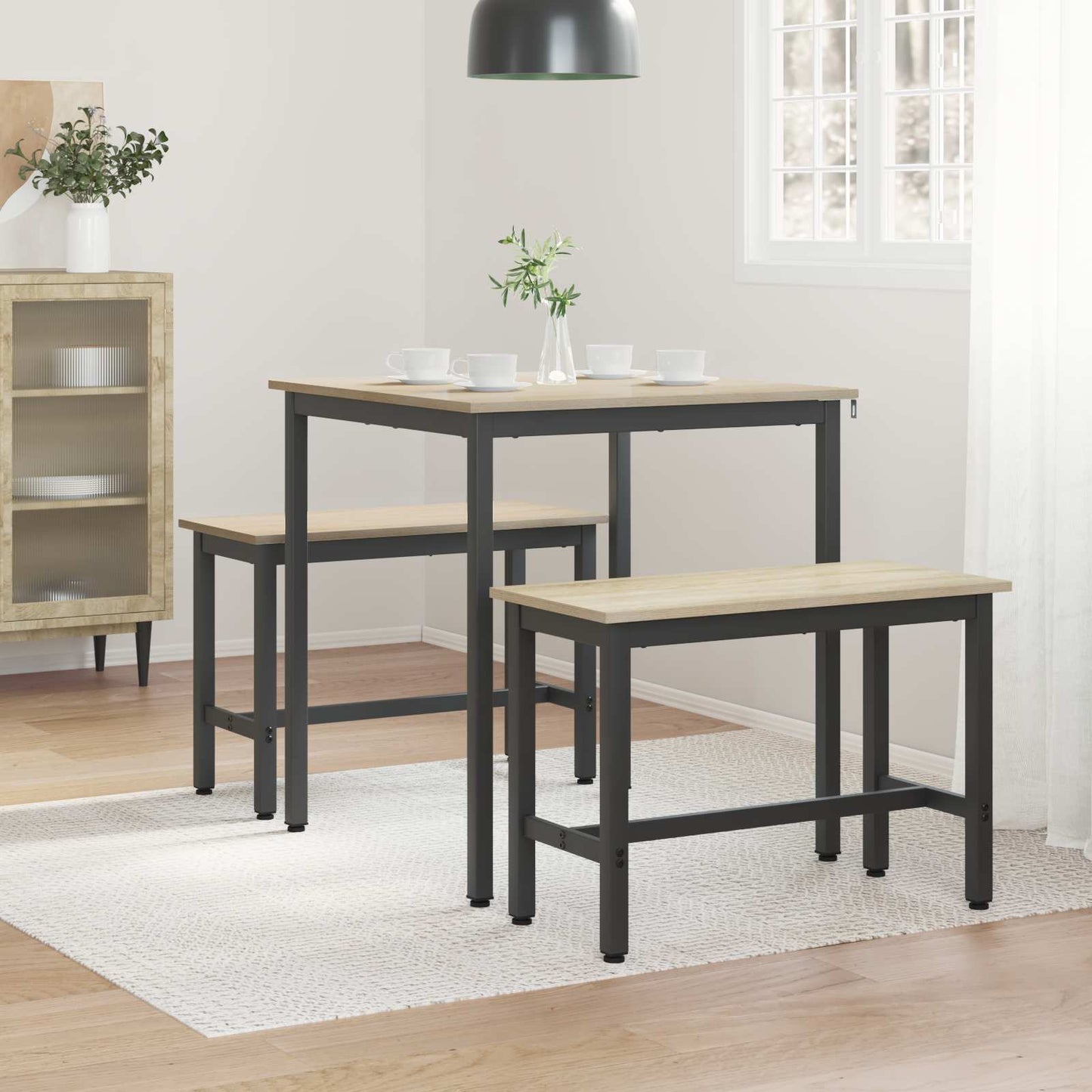 vidaXL Τραπεζαρίες 70 x 70 x 75 cm Επεξεργασμένο Ξύλο Sonoma Δρυς