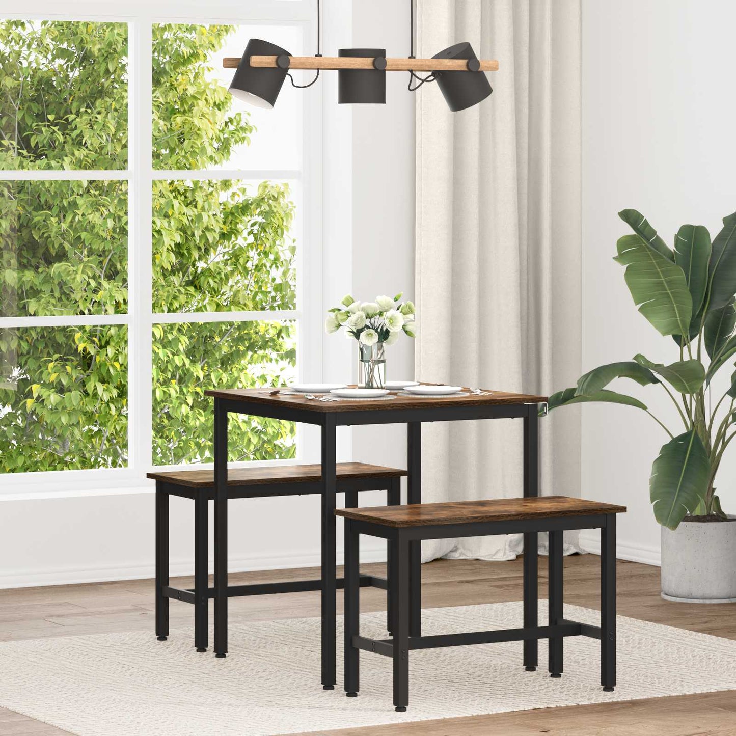 vidaXL Τραπεζαρίες 70 x 70 x 75 cm Επεξεργασμένο Ξύλο τετράγωνο