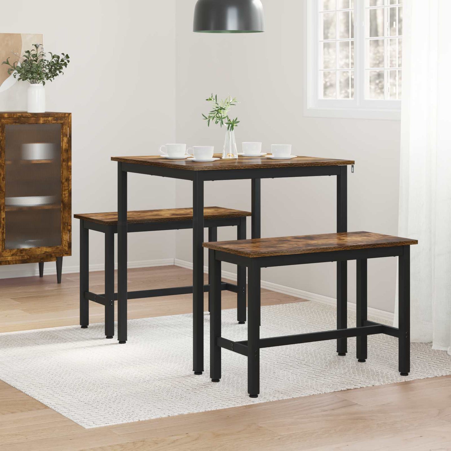 vidaXL Τραπεζαρίες 70 x 70 x 75 cm Επεξεργασμένο Ξύλο τετράγωνο