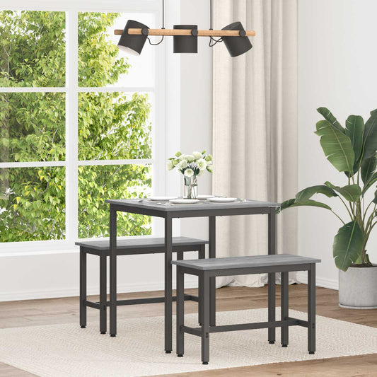 vidaXL Τραπεζαρίες 70 x 70 x 75 cm ΜΕΤΑΛΛΟ τετράγωνο