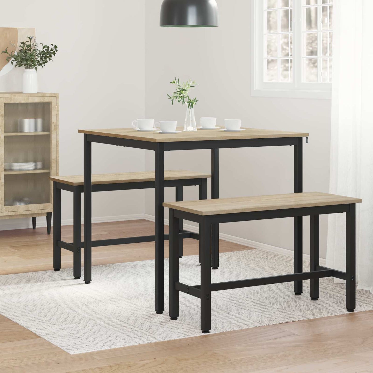 vidaXL Τραπεζαρίες 80 x 80 x 75 cm Επεξεργασμένο Ξύλο Sonoma Δρυς