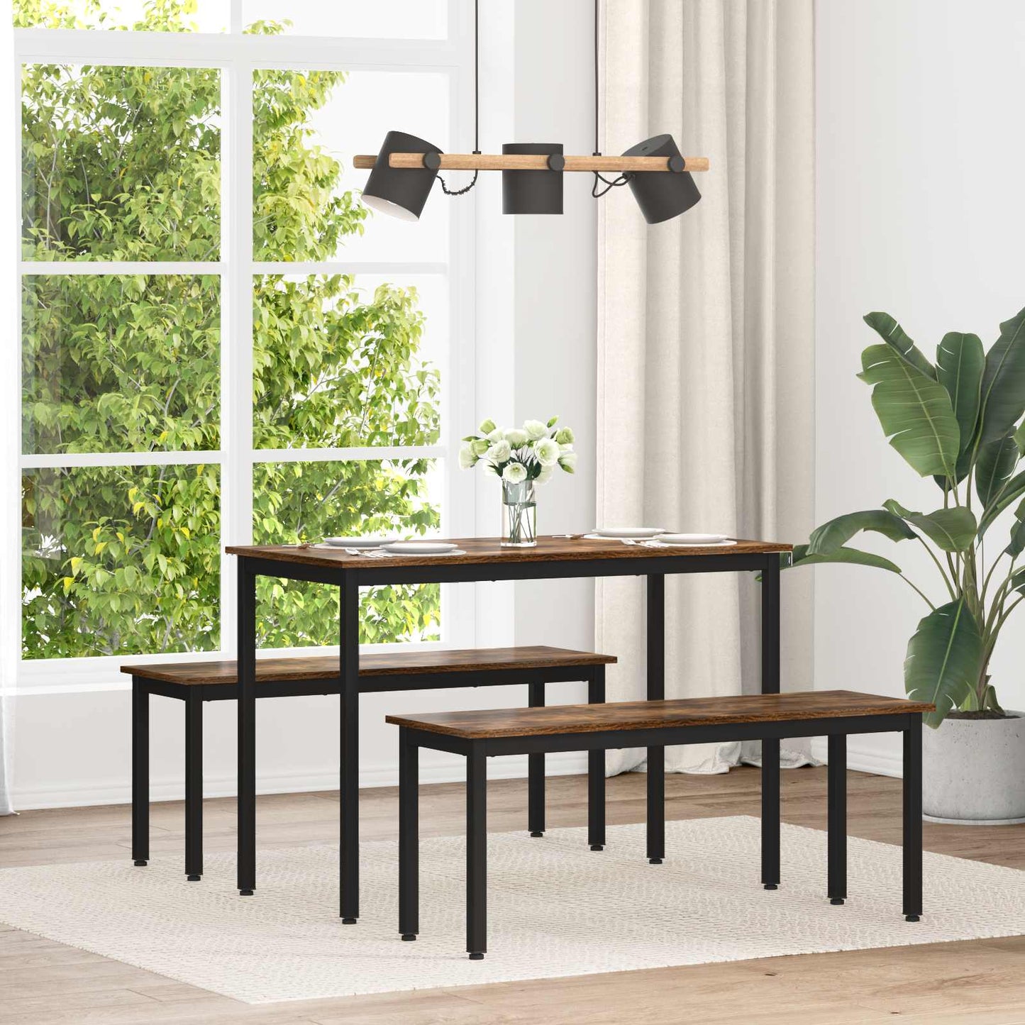vidaXL Τραπεζαρίες 110 x 55 x 75 cm Επεξεργασμένο Ξύλο Ορθογώνιος