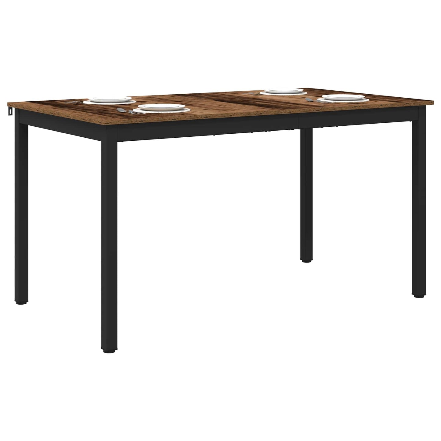 vidaXL Τραπεζαρίες 140 x 80 x 75 cm Επεξεργασμένο Ξύλο Ξύλο δρυός