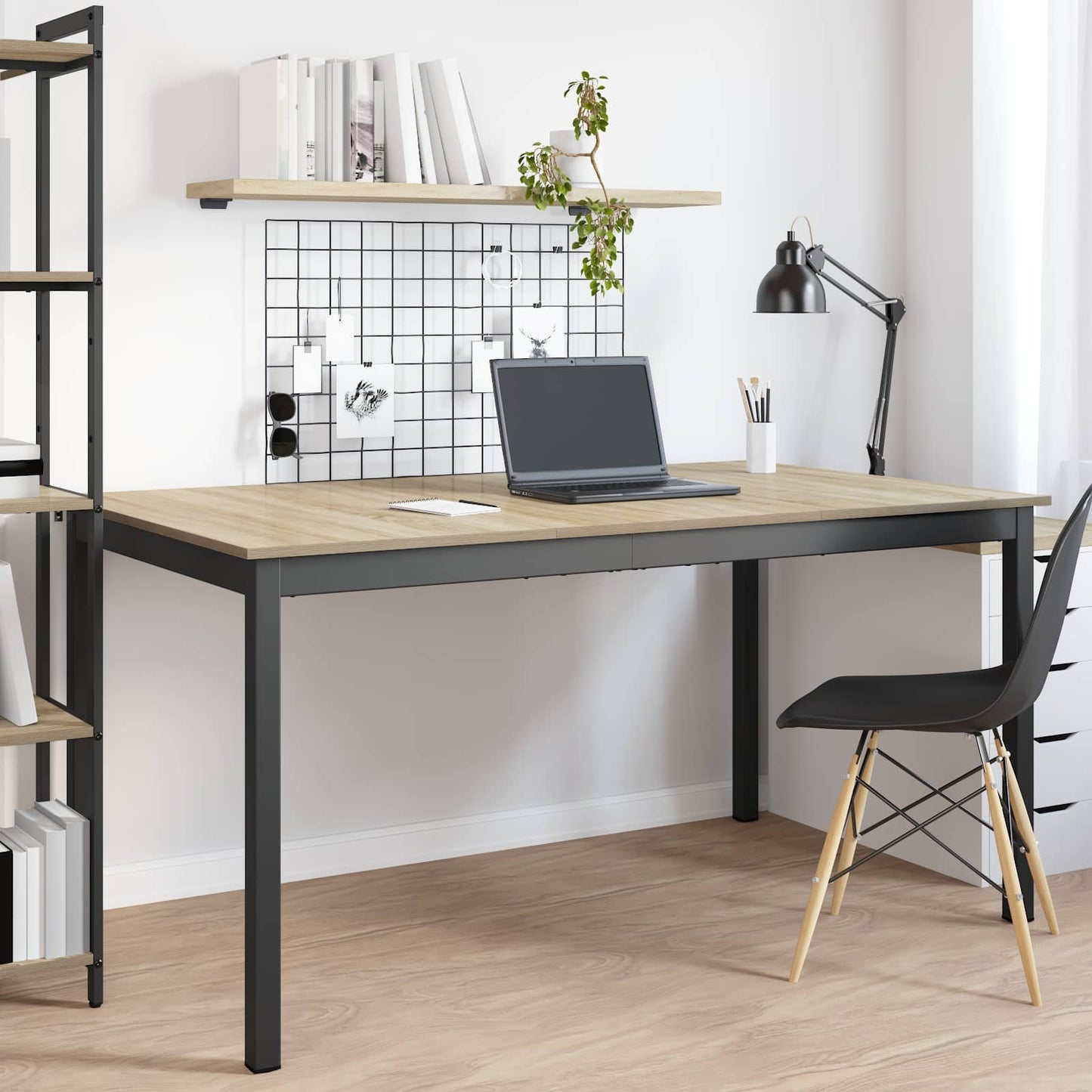 vidaXL Τραπεζαρίες 150 x 90 x 75 cm Επεξεργασμένο Ξύλο Sonoma Δρυς