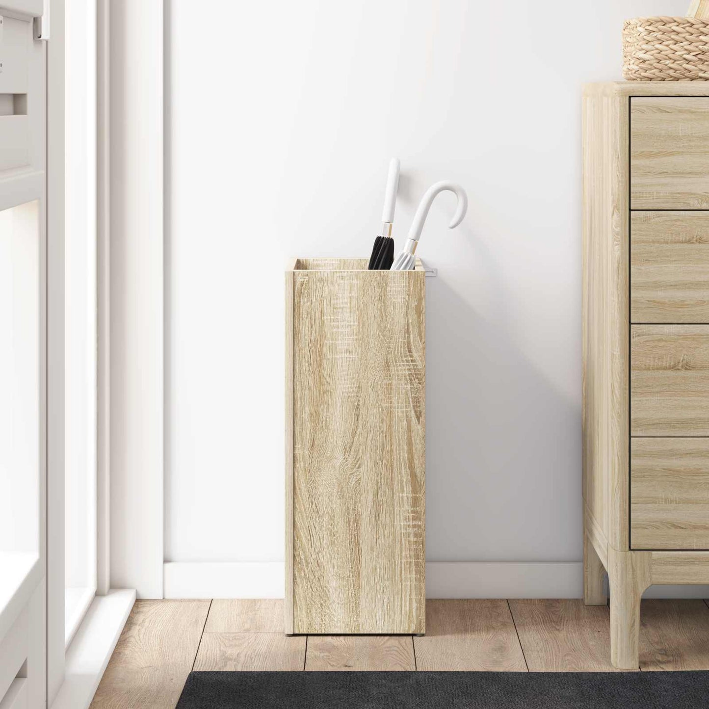 vidaXL Σχέδιο & βάση αποθήκευσης Δρύς Sonoma 25 x 24,5 x 64 εκ.