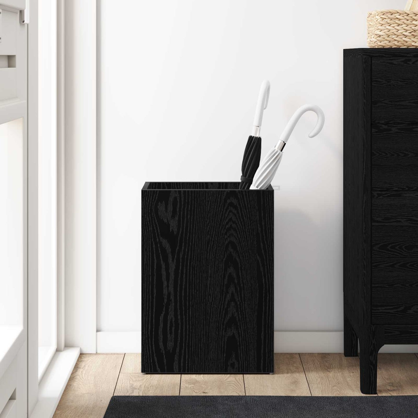 vidaXL Σχέδιο & βάση αποθήκευσης Μαύρη Οξυά 40 x 20 x 55,5 εκ