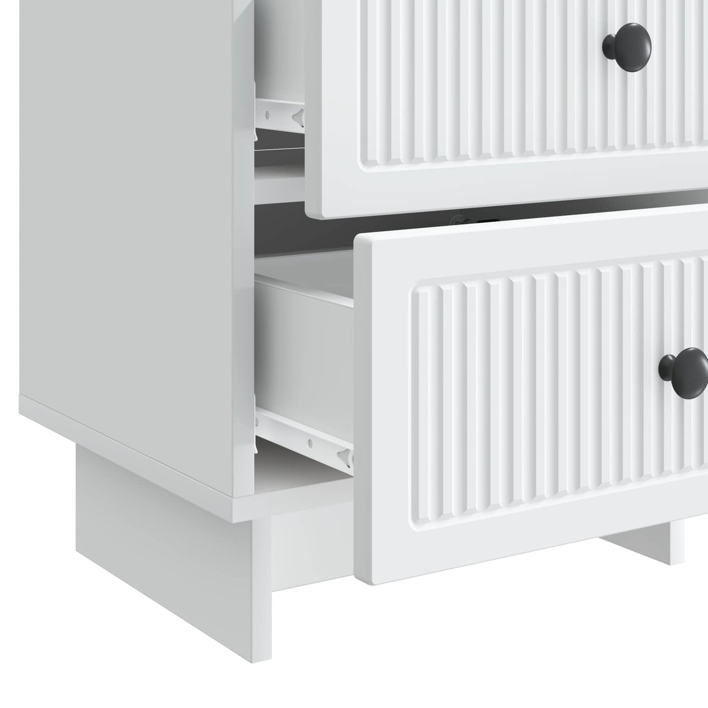 vidaXL Κομοδίνο Λευκό 43 x 34,5 x 47,5 εκ Επεξεργασμένο Ξύλο
