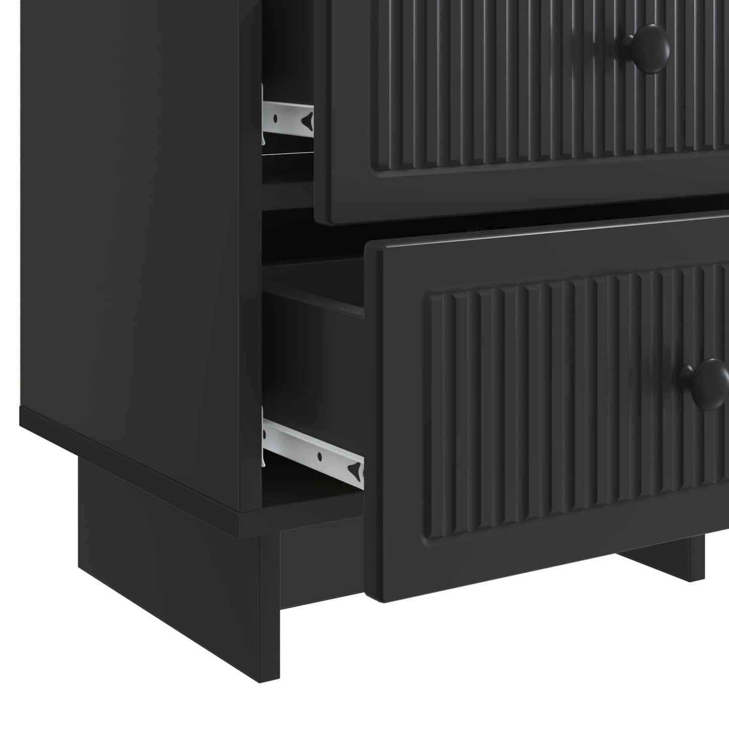 vidaXL Κομοδίνο Μαύρο 43 x 34,5 x 47,5 εκ Επεξεργασμένο Ξύλο