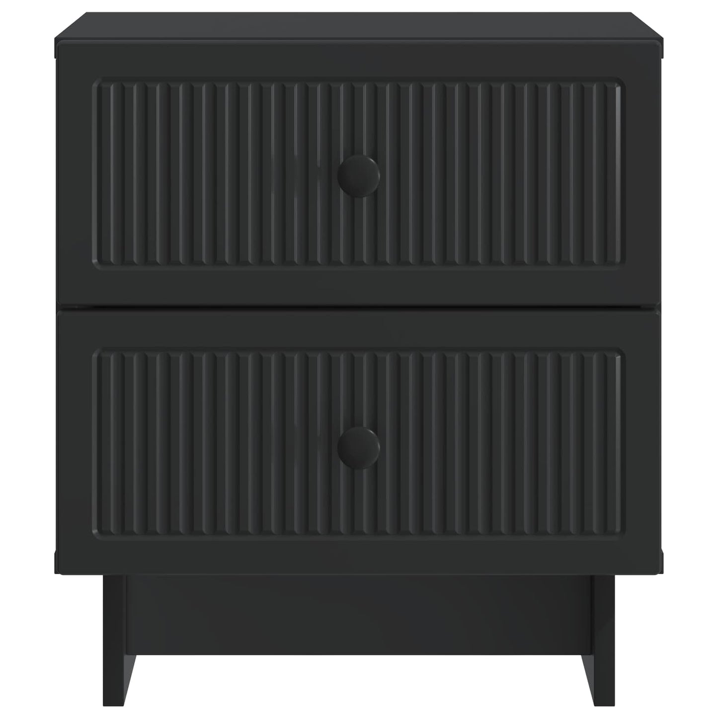 vidaXL Κομοδίνο Μαύρο 43 x 34,5 x 47,5 εκ Επεξεργασμένο Ξύλο