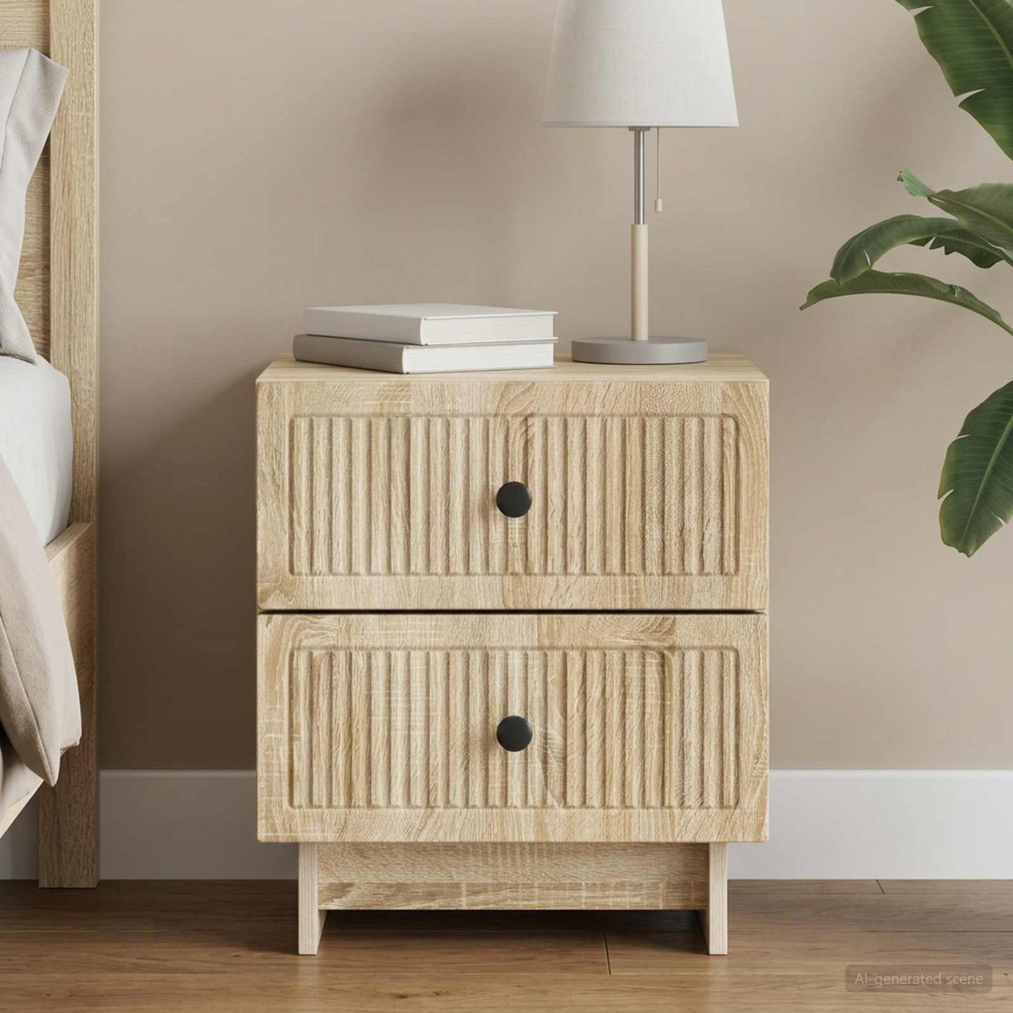 vidaXL Κομοδίνο Sonoma Δρυς 43 x 34,5 x 47,5 εκ Επεξεργασμένο Ξύλο