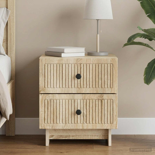 vidaXL Κομοδίνο Sonoma Δρυς 43 x 34,5 x 47,5 εκ Επεξεργασμένο Ξύλο
