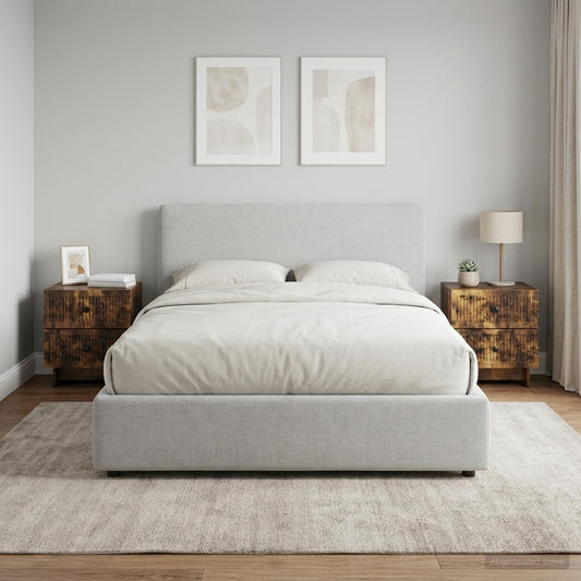 vidaXL Κομοδίνο 2 τμχ. Καπνισμένο Ξύλο Δρυός 43 x 34,5 x 47,5 εκ