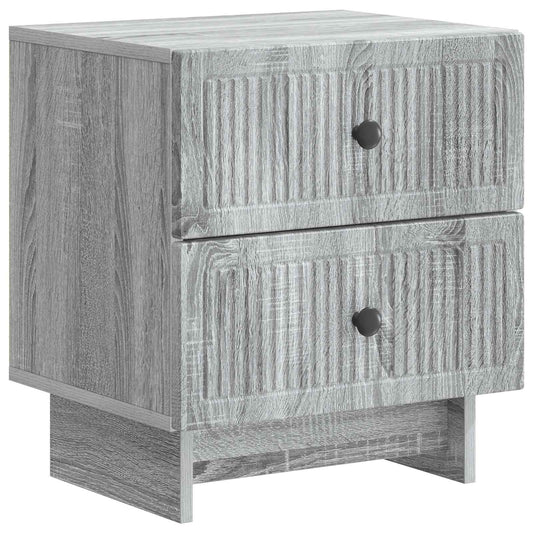 vidaXL Κομοδίνο Γκρι Sonoma 43 x 34,5 x 47,5 εκ Επεξεργασμένο Ξύλο