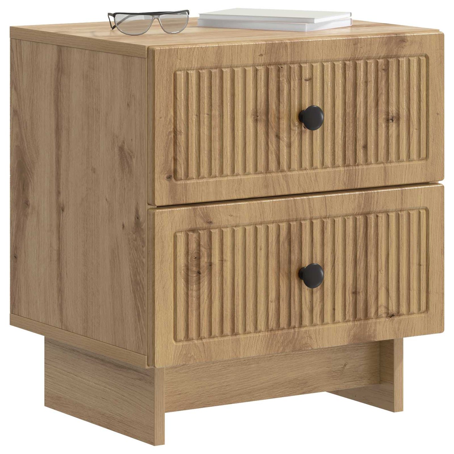 vidaXL Κομοδίνο Artisan Δρυς 43 x 34,5 x 47,5 εκ Επεξεργασμένο Ξύλο