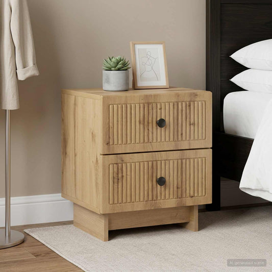 vidaXL Κομοδίνο 2 τμχ. Artisan Δρυς 43 x 34,5 x 47,5 εκ