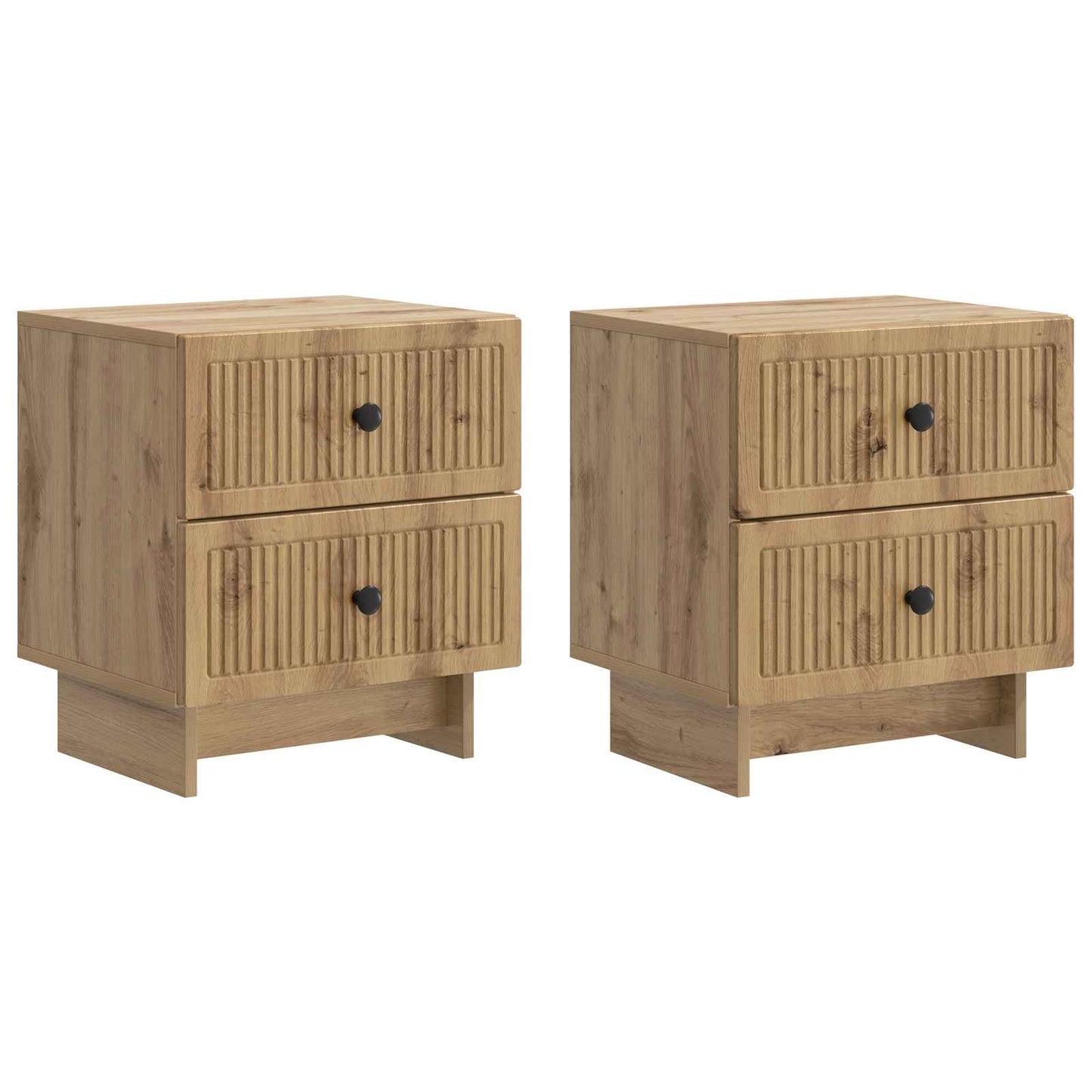 vidaXL Κομοδίνο 2 τμχ. Artisan Δρυς 43 x 34,5 x 47,5 εκ