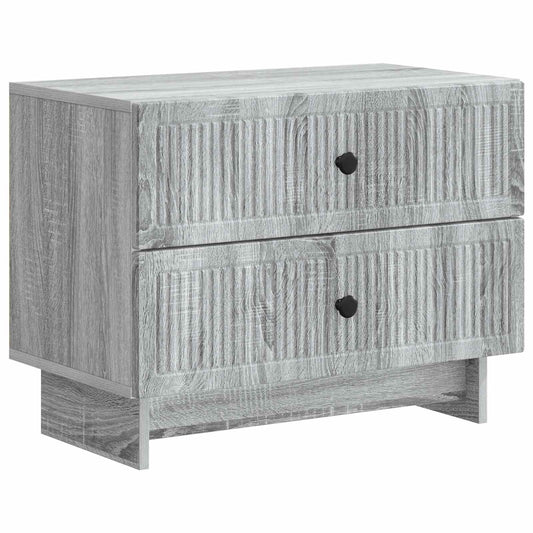 vidaXL Κομοδίνο Γκρι Sonoma 62 x 34,5 x 47,5 εκ Επεξεργασμένο Ξύλο
