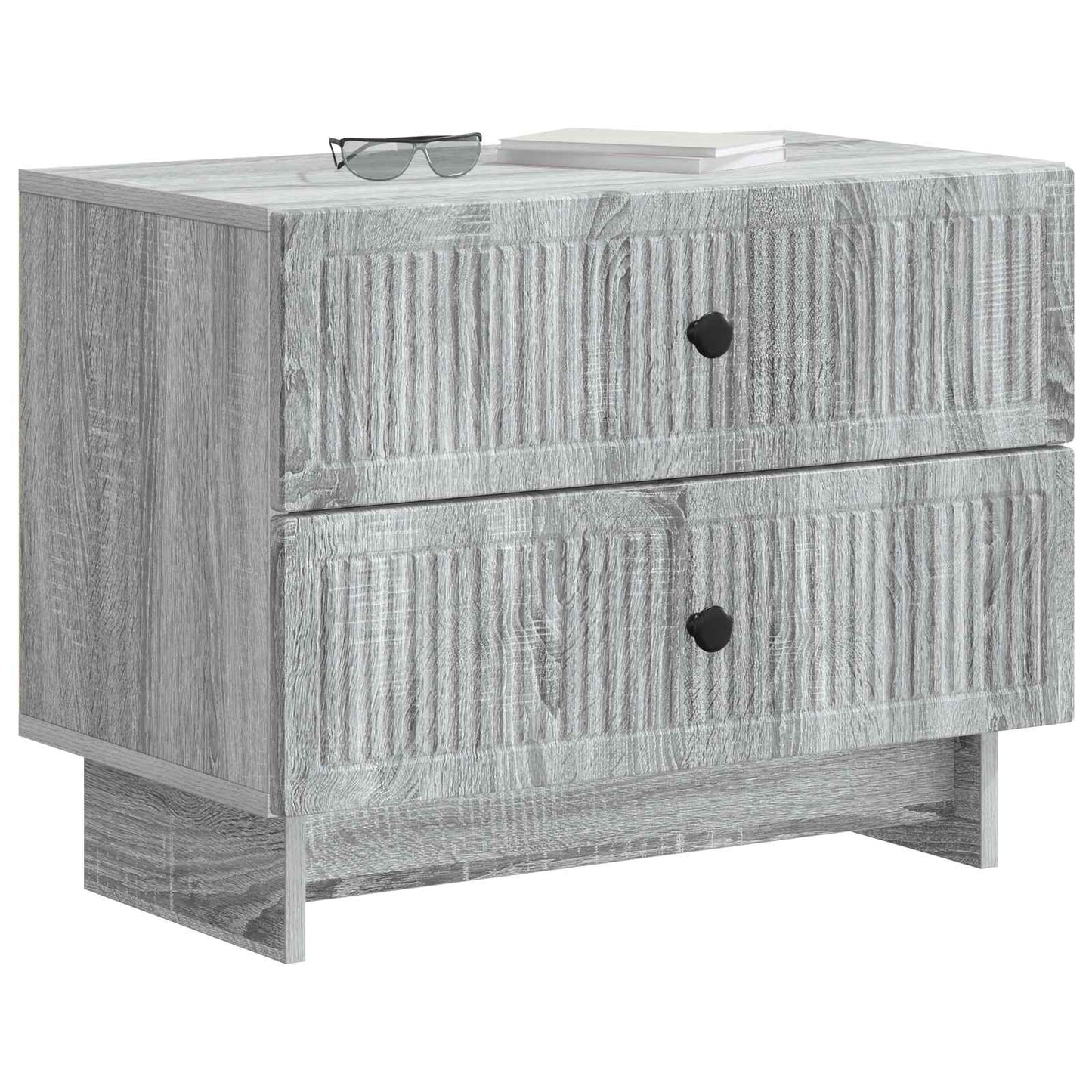 vidaXL Κομοδίνο Γκρι Sonoma 62 x 34,5 x 47,5 εκ Επεξεργασμένο Ξύλο