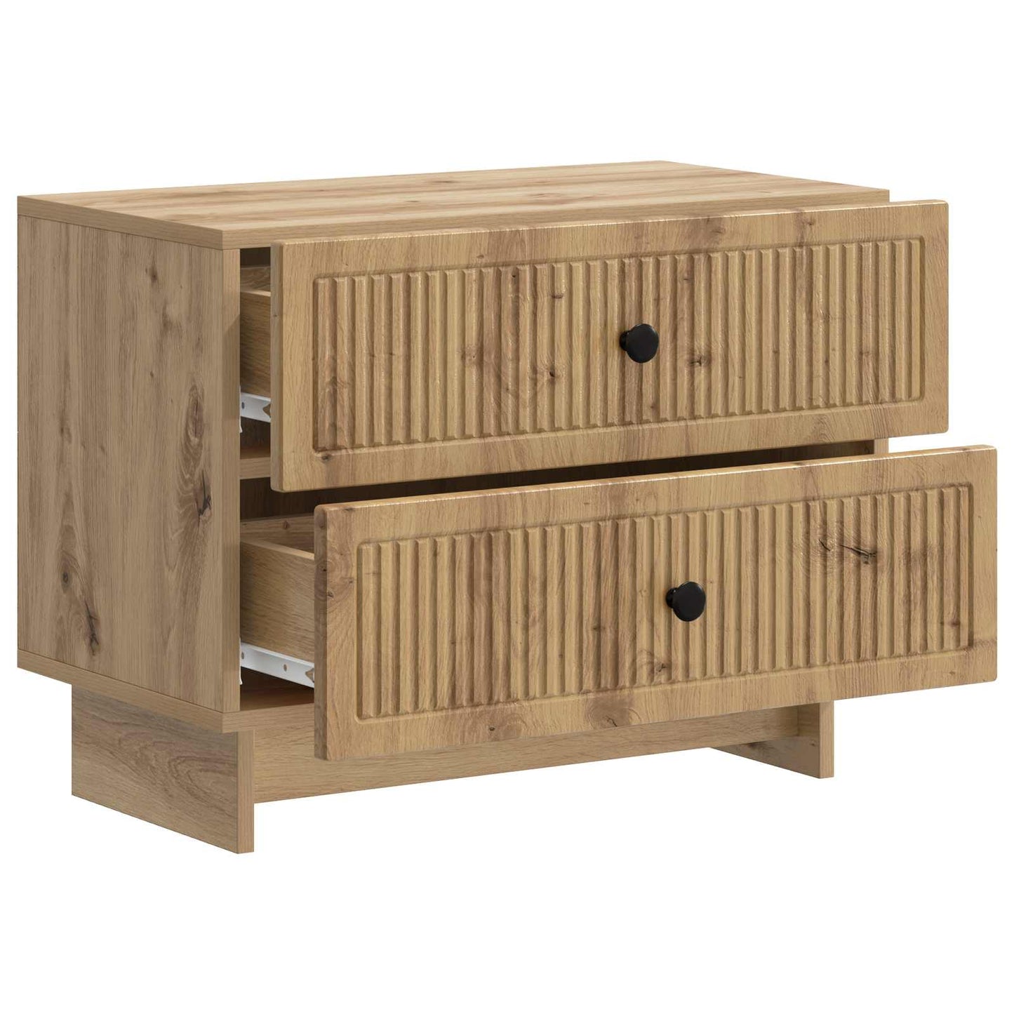 vidaXL Κομοδίνο Artisan Δρυς 62 x 34,5 x 47,5 εκ Επεξεργασμένο Ξύλο