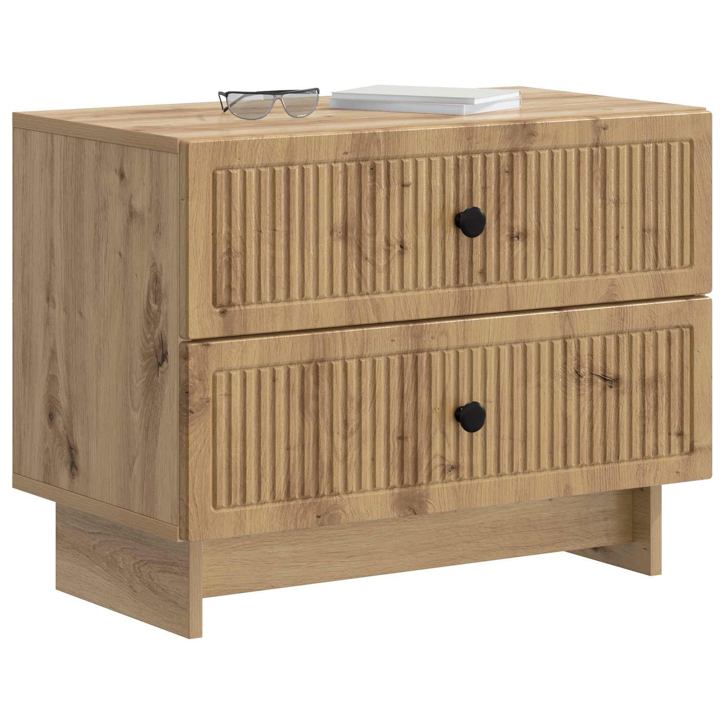 vidaXL Κομοδίνο Artisan Δρυς 62 x 34,5 x 47,5 εκ Επεξεργασμένο Ξύλο