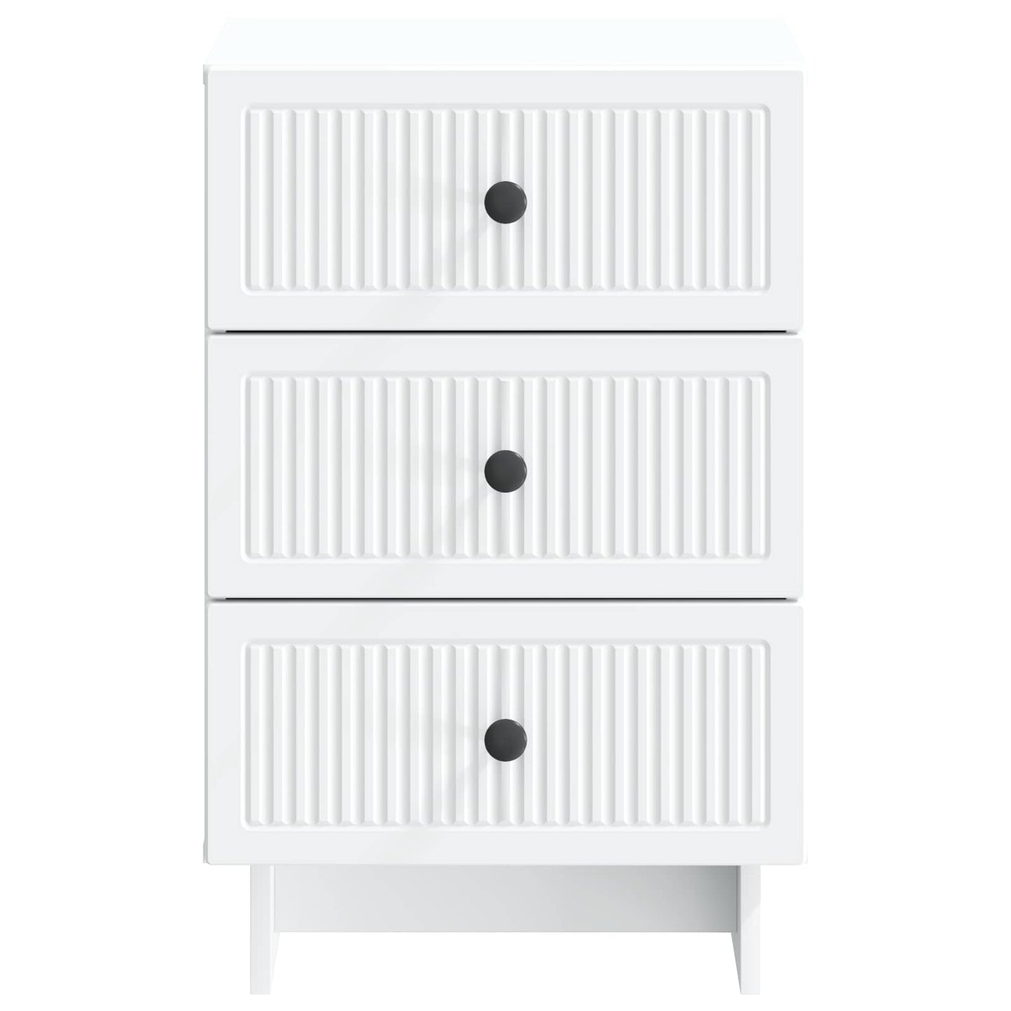 vidaXL Κομοδίνο με συρτάρι Λευκό 43 x 41 x 66,5 εκ. Επεξεργασμένο Ξύλο