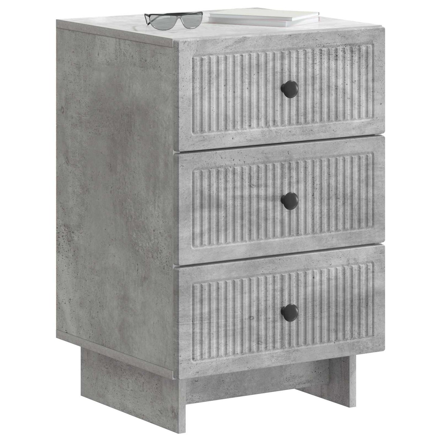 vidaXL Κομοδίνο με συρτάρι Γκρι Σκυροδέματος 43 x 41 x 66,5 εκ.